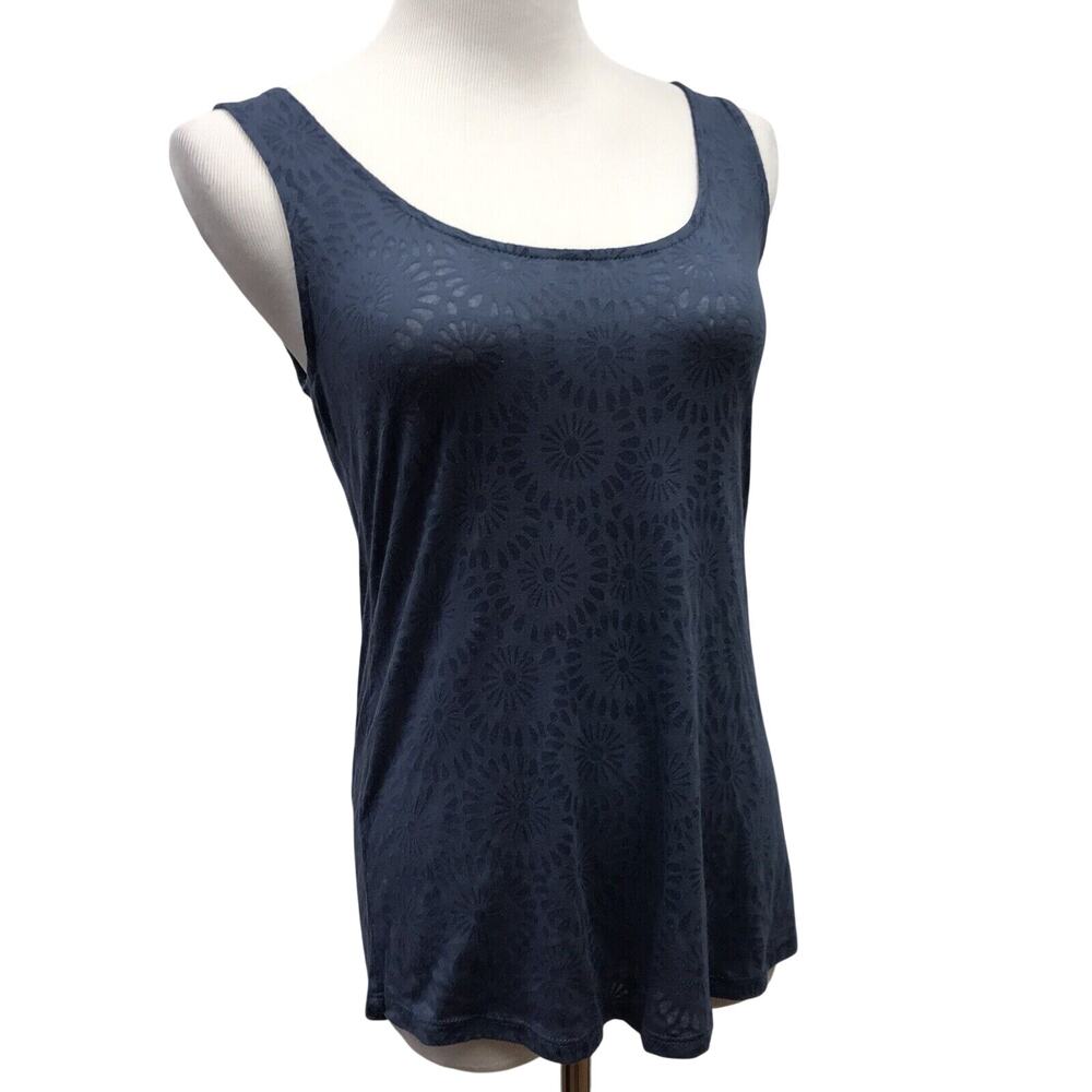 Ann Taylor LOFT Top Womens XS Tank Blue Sheer